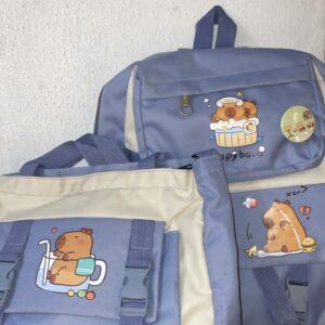 CAPYBARA SCHOOL BAG AND SMALL BAG
